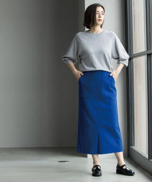 OPAQUE.CLIP（オペークドットクリップ）の「ラグランクルーネックニット/エクストラファインメリノウール【THEシリーズ/洗濯機OK】（ニット/セーター・レディース・ブラック/グレー系4/キャメル/ワインレッド/グリーン系その他5/ブルー系その他・38/40/36/42）」の22枚目の写真