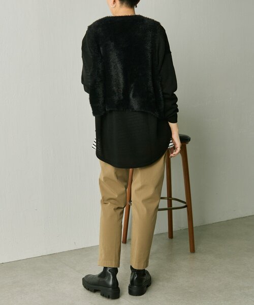 ear PAPILLONNER（イアパピヨネ）の「ベスト付き馬刺しゅうコート【SUM1 STYLE(スミスタイル)】（その他アウター・レディース・ホワイト系その他/ブラック/キャメル・FREE）」の22枚目の写真