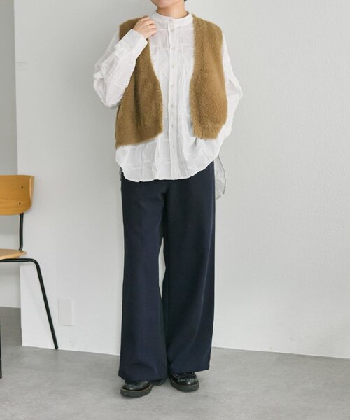 マルチ2way◆ear PAPILLONNER◆ボアベスト付き馬刺しゅうコート ear PAPILLONNER（イアパピヨネ）の「《別々で着まわせる》ボアベスト