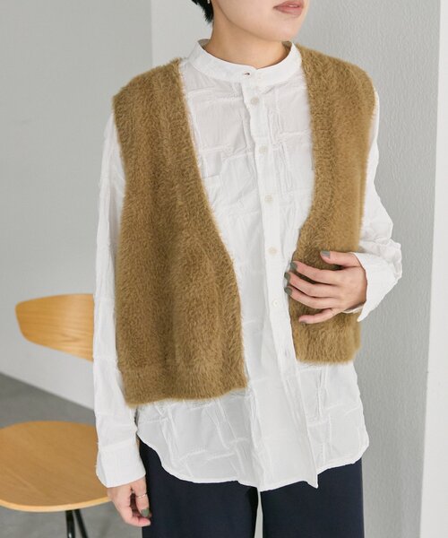 セール】ベスト付き馬刺しゅうコート【SUM1 STYLE(スミスタイル