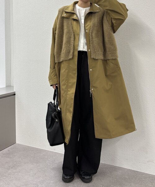 セール】ベスト付き馬刺しゅうコート【SUM1 STYLE(スミスタイル