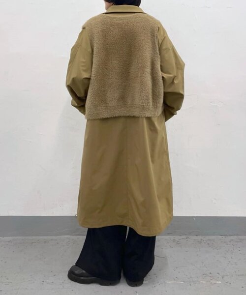 セール】ベスト付き馬刺しゅうコート【SUM1 STYLE(スミスタイル