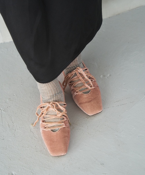 3cmスクエアレースアップパンプス LE TALON｜《追加》3cmスクエアレースアップパンプス | Rakuten