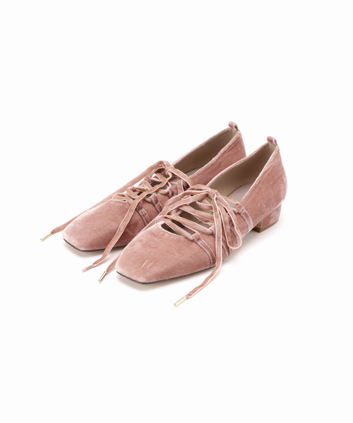 セール】《追加》3cmスクエアレースアップパンプス（パンプス）｜LE