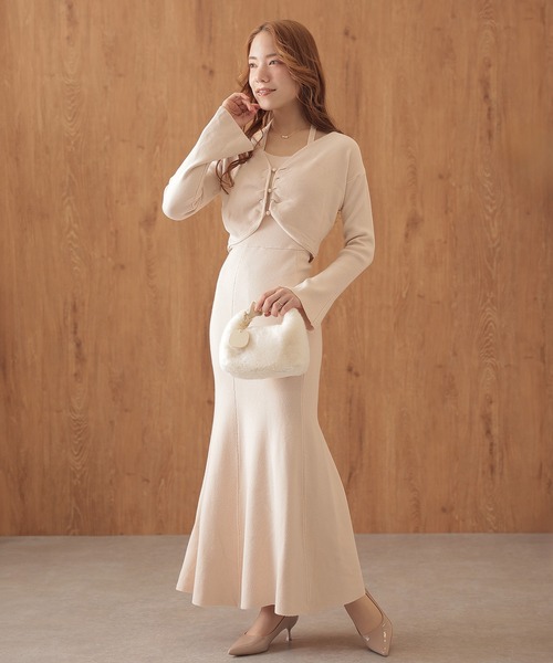 Lace Ladies(レースレディース)の「ホルターネック マーメイド セットアップ風 ニット ワンピース(ワンピース・レディース・ベージュ/ブラック/チャコールグレー・FREE/S)」の11枚目の写真