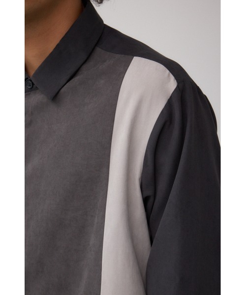 AZUL by moussy(アズールバイマウジー)の「パネルスウィッチングフェイクスウェードシャツ(シャツ/ブラウス・メンズ・ブラック系その他/グレー系その他・MEDIUM/LARGE)」の10枚目の写真