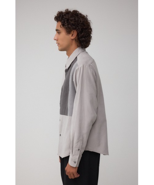 AZUL by moussy(アズールバイマウジー)の「パネルスウィッチングフェイクスウェードシャツ(シャツ/ブラウス・メンズ・ブラック系その他/グレー系その他・MEDIUM/LARGE)」の17枚目の写真