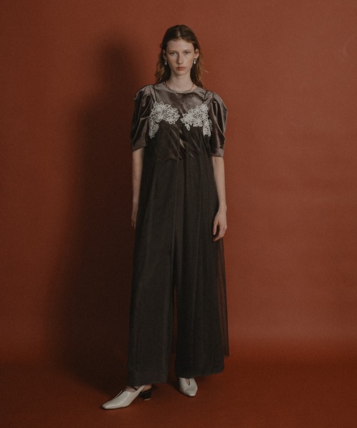 Layered velor dress（パンツドレス）｜et.UNiVER（エトユニベール）の