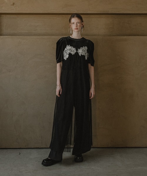 Layered velor dress（パンツドレス）｜et.UNiVER（エトユニベール）の