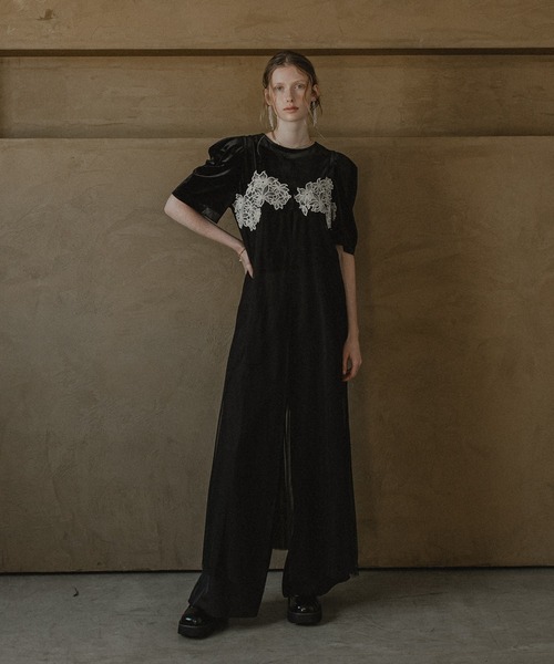 Layered velor dress（パンツドレス）｜et.UNiVER（エトユニベール）の