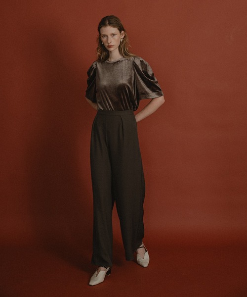 Layered velor dress（パンツドレス）｜et.UNiVER（エトユニベール）の