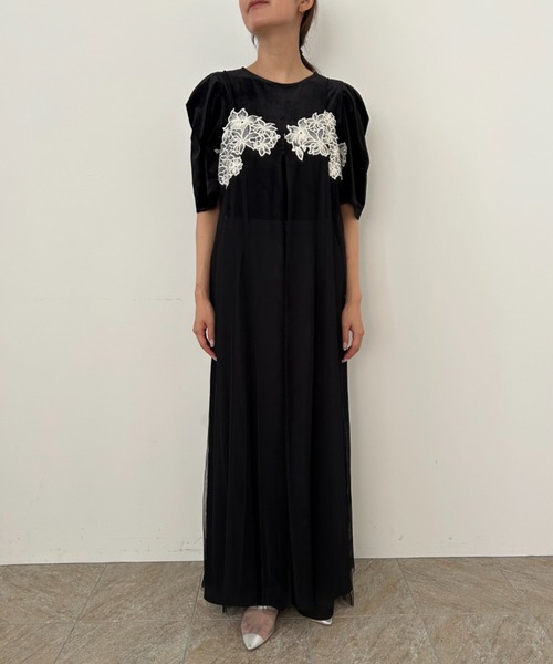 Layered velor dress（パンツドレス）｜et.UNiVER（エトユニベール）の