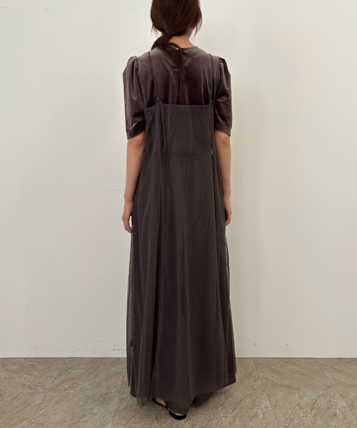 Layered velor dress（パンツドレス）｜et.UNiVER（エトユニベール）の