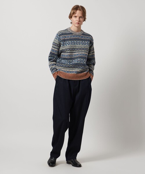 LOEFF(ロエフ)の「<LOEFF>ブルーバード ジャガード ニット プルオーバー UNISEX(ニット/セーター・レディース・ロイヤルブルー・2/0)」の7枚目の写真