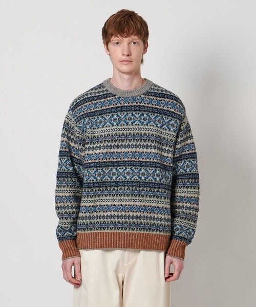 LOEFF(ロエフ)の「<LOEFF>ブルーバード ジャガード ニット プルオーバー UNISEX(ニット/セーター・レディース・ロイヤルブルー・2/0)」の8枚目の写真