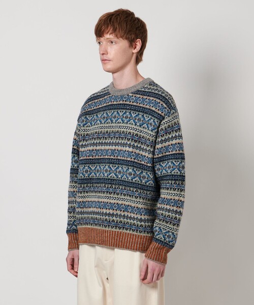 LOEFF(ロエフ)の「<LOEFF>ブルーバード ジャガード ニット プルオーバー UNISEX(ニット/セーター・レディース・ロイヤルブルー・2/0)」の9枚目の写真