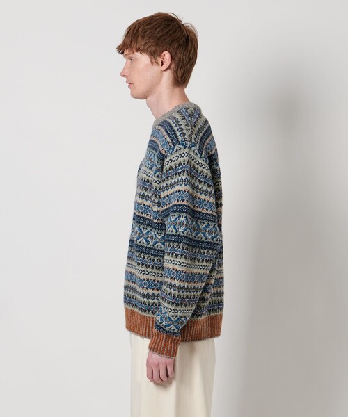 LOEFF＞ブルーバード ジャガード ニット プルオーバー UNISEX（ニット