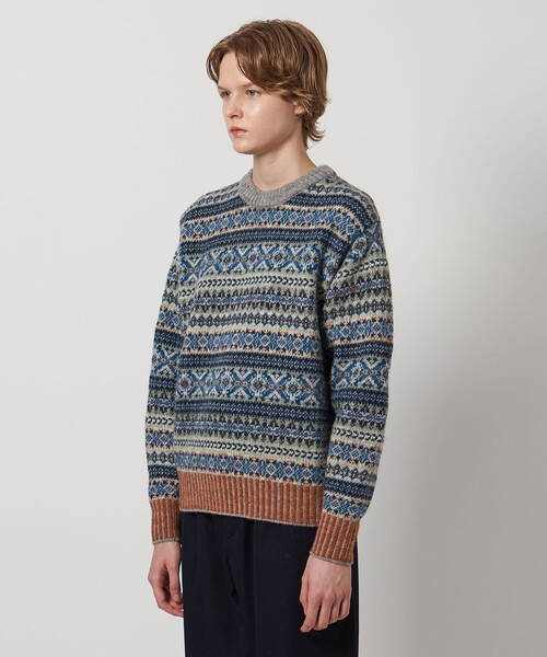 LOEFF(ロエフ)の「<LOEFF>ブルーバード ジャガード ニット プルオーバー UNISEX(ニット/セーター・レディース・ロイヤルブルー・2/0)」の13枚目の写真