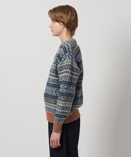 LOEFF(ロエフ)の「<LOEFF>ブルーバード ジャガード ニット プルオーバー UNISEX(ニット/セーター・レディース・ロイヤルブルー・2/0)」の14枚目の写真