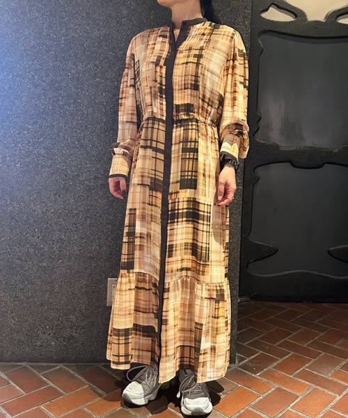 リズム（R_ISM）/【オリジナルプリント】パッチワークチェックワンピース オリジナルプリント】パッチワークチェックワンピース（ワンピース