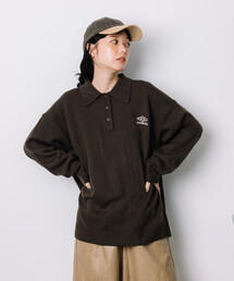 限定展開 UMBRO × FREAK'S STORE/アンブロ 別注 POLO KNIT/ポロ ニットカーディガン/ポロ襟