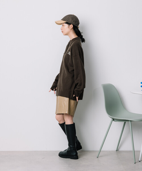 FREAK'S STORE(フリークスストア)の「限定展開 UMBRO × FREAK'S STORE/アンブロ 別注 POLO KNIT/ポロ ニットカーディガン/ポロ襟(ニット/セーター・レディース・オフホワイト/ネイビー/ブラウン・フリ-)」の17枚目の写真