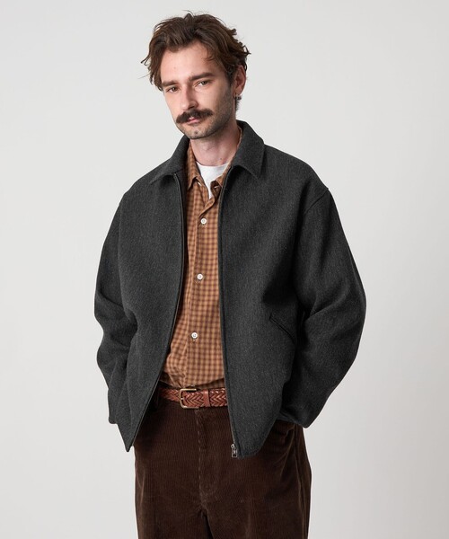 高級★良品★スティーブンアラン　レノクロスワークジャケット　2.9万　S　黒 セール】＜Steven Alan＞ クッキークロス ワーク ブルゾン（ブルゾン