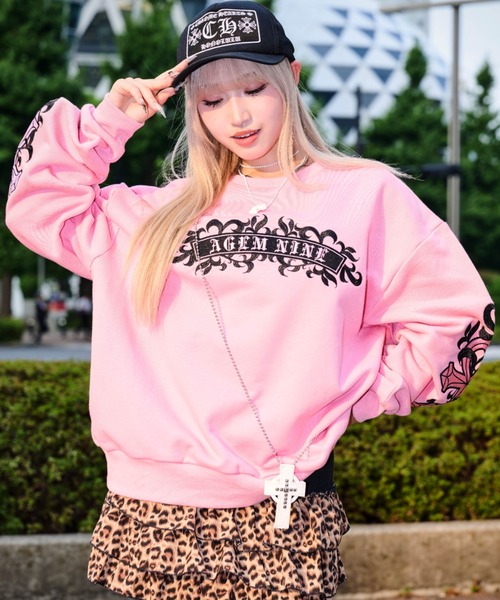 A'GEM/9 × .kom 『A'GEM/9/エージェムナイン』クロスロゴトレーナー A