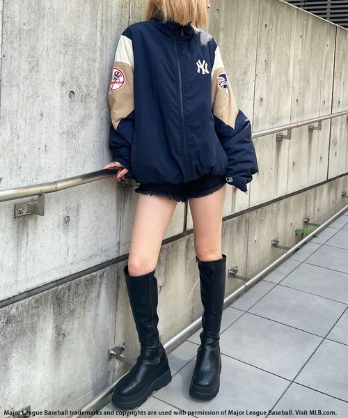 BACK TO THE FIELD(バック トゥー ザ フィールド)の「【MLB】配色ナイロンブルゾン(その他アウター・レディース・ネイビー/オフホワイト/ブラック・FREE)」の16枚目の写真