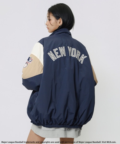 BACK TO THE FIELD(バック トゥー ザ フィールド)の「【MLB】配色ナイロンブルゾン(その他アウター・レディース・ネイビー/オフホワイト/ブラック・FREE)」の4枚目の写真