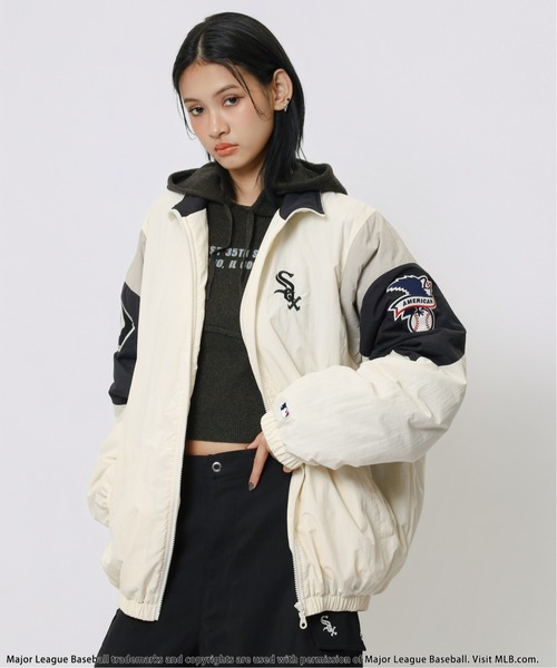 BACK TO THE FIELD(バック トゥー ザ フィールド)の「【MLB】配色ナイロンブルゾン(その他アウター・レディース・ネイビー/オフホワイト/ブラック・FREE)」の7枚目の写真