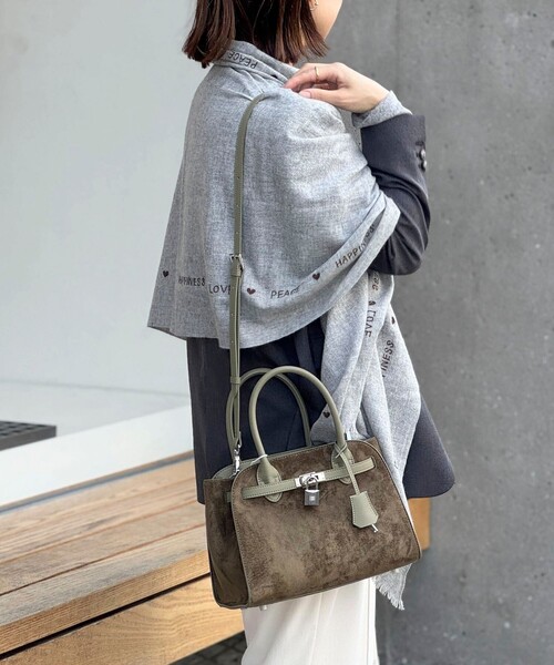 CITRUS（シトラス）の「【CITRUS/シトラス】 メッセージストール（ストール/ショール・レディース・ブラック/ライトブルー/ライトグレー・FREE）」の10枚目の写真