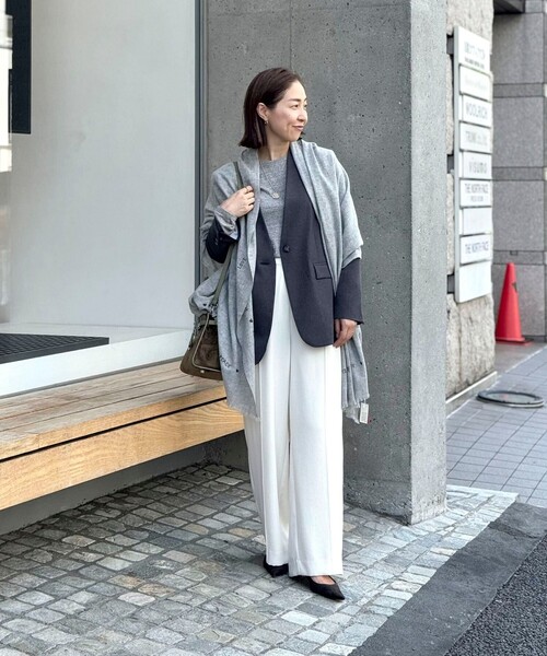 CITRUS（シトラス）の「【CITRUS/シトラス】 メッセージストール（ストール/ショール・レディース・ブラック/ライトブルー/ライトグレー・FREE）」の11枚目の写真