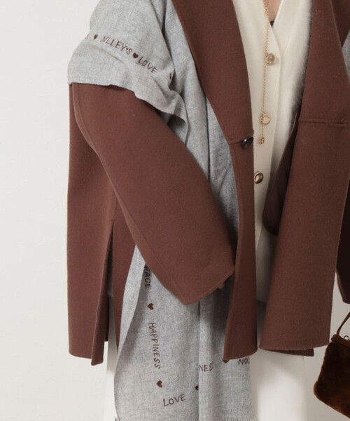 CITRUS（シトラス）の「【CITRUS/シトラス】 メッセージストール（ストール/ショール・レディース・ブラック/ライトブルー/ライトグレー・FREE）」の13枚目の写真