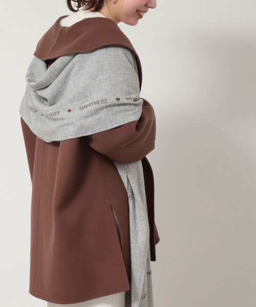 CITRUS（シトラス）の「【CITRUS/シトラス】 メッセージストール（ストール/ショール・レディース・ブラック/ライトブルー/ライトグレー・FREE）」の14枚目の写真