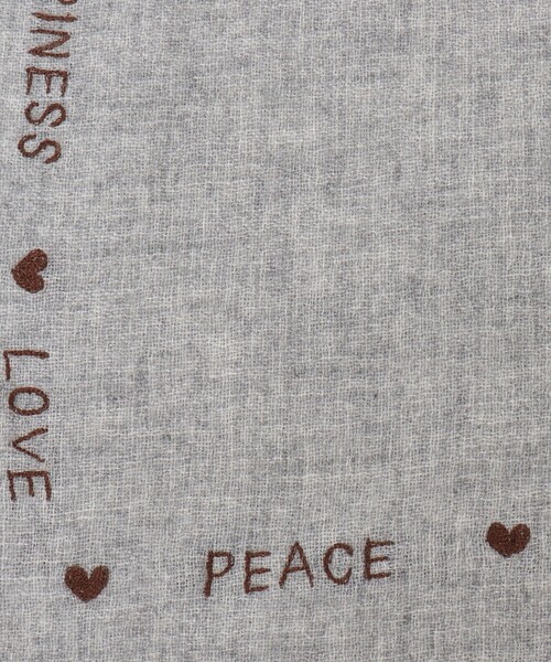 CITRUS（シトラス）の「【CITRUS/シトラス】 メッセージストール（ストール/ショール・レディース・ブラック/ライトブルー/ライトグレー・FREE）」の4枚目の写真