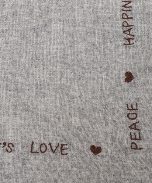 CITRUS（シトラス）の「【CITRUS/シトラス】 メッセージストール（ストール/ショール・レディース・ブラック/ライトブルー/ライトグレー・FREE）」の5枚目の写真