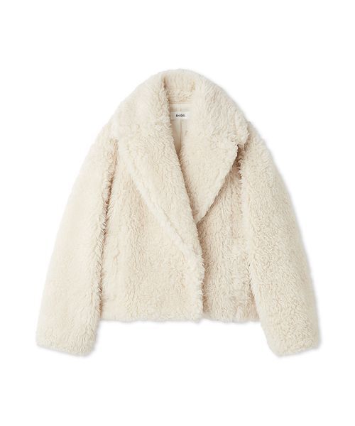 SNIDEL（スナイデル）の「ボアショートコート（ムートンコート・レディース・アイボリー/キャメル・F）」の15枚目の写真