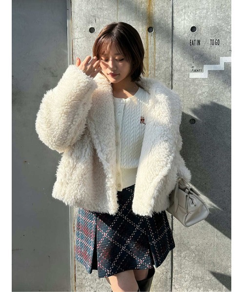 セール】ボアショートコート（ムートンコート）｜SNIDEL（スナイデル