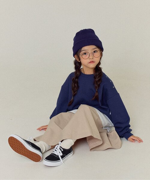 BREEZE（ブリーズ）の「【リンク/WEB限定/ジュニア対応】 サイドポケットスカート（スカート・キッズ・ベージュ/ブルー・90/100/110/120/130/140）」の7枚目の写真