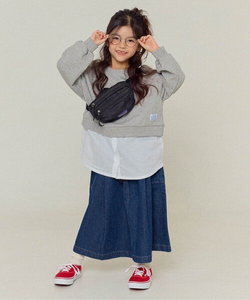 BREEZE（ブリーズ）の「【リンク/WEB限定/ジュニア対応】 サイドポケットスカート（スカート・キッズ・ベージュ/ブルー・90/100/110/120/130/140）」の15枚目の写真