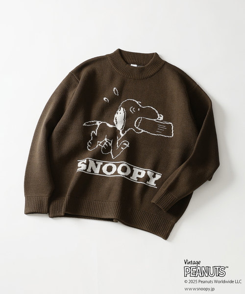 Vintage PEANUTS（ビンテージピーナッツ）の「PEANUTS / ピーナッツ 別注 ダブル ジャガードニット（ニット/セーター・メンズ・ブラウン/グリーン/アイボリー/ブラック・LARGE/MEDIUM）」の21枚目の写真