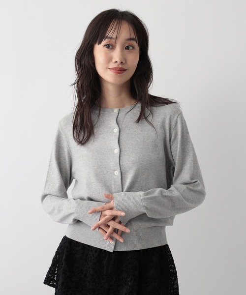 FOUND GOOD（ファウンドグッド）の「綿カシミヤクルーニットカーデ（カーディガン/ボレロ・レディース・レッド系8/ベージュ/グレー系2/ブラック・L/M）」の3枚目の写真