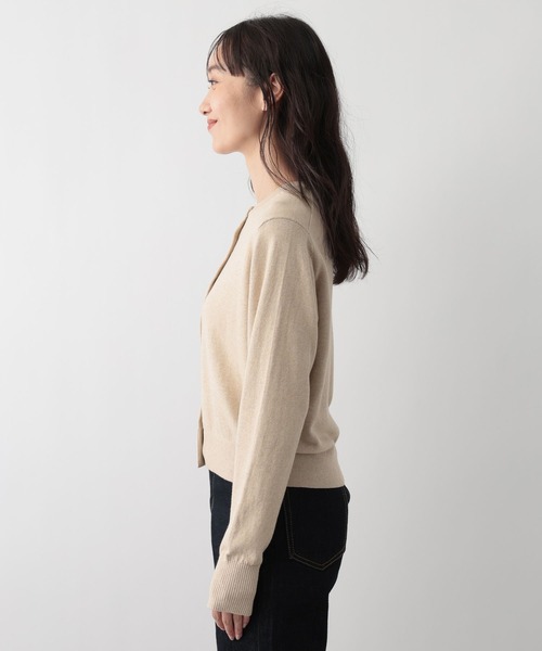 FOUND GOOD（ファウンドグッド）の「綿カシミヤクルーニットカーデ（カーディガン/ボレロ・レディース・レッド系8/ベージュ/グレー系2/ブラック・L/M）」の13枚目の写真