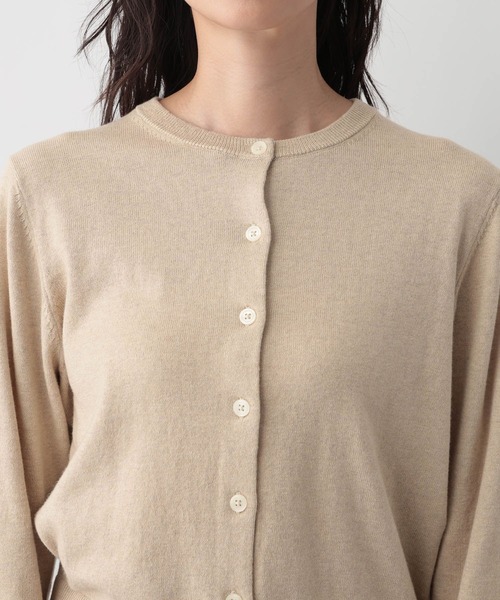 FOUND GOOD（ファウンドグッド）の「綿カシミヤクルーニットカーデ（カーディガン/ボレロ・レディース・レッド系8/ベージュ/グレー系2/ブラック・L/M）」の15枚目の写真