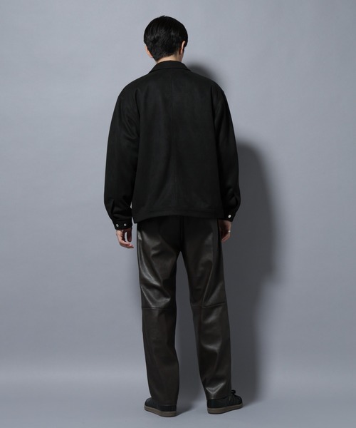 NANO universe(ナノユニバース)の「ヴィンテージライクフェイクレザー ダブルニーテーパードパンツ(その他パンツ・メンズ・ブラック/ブラウン・M/L)」の16枚目の写真