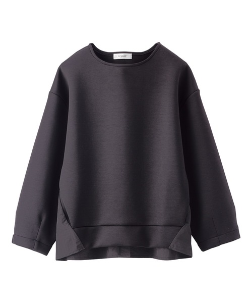 BELLUNA PLUS(ベルーナ)の「バックスリットデザイン異素材プルオーバー(Tシャツ/カットソー・レディース・グレー/ブラック/ベージュ・MEDIUM/LARGE/X-LARGE)」の2枚目の写真