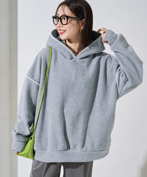 セール】限定展開 ブランケット ステッチ フリース パーカー（パーカー