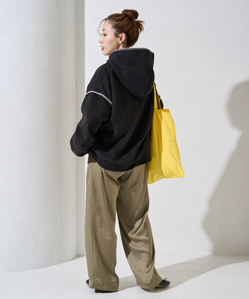 セール】限定展開 ブランケット ステッチ フリース パーカー（パーカー