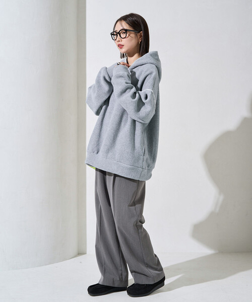 FREAK'S STORE(フリークスストア)の「限定展開 ブランケット ステッチ フリース パーカー(パーカー・レディース・ブラック/ナチュラル/グレー/ネイビー/ダークブラウン・フリ-)」の15枚目の写真